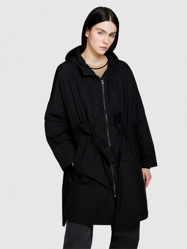 Oversized fit padded parka - women's jackets - Black | Sisley image number 4